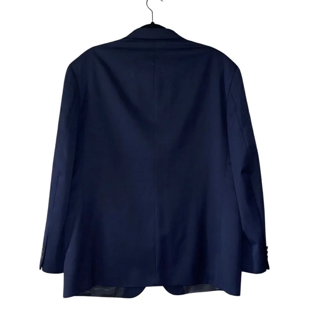 OSCAR DE LA RENTA Navy Blue Blazer Size 44R